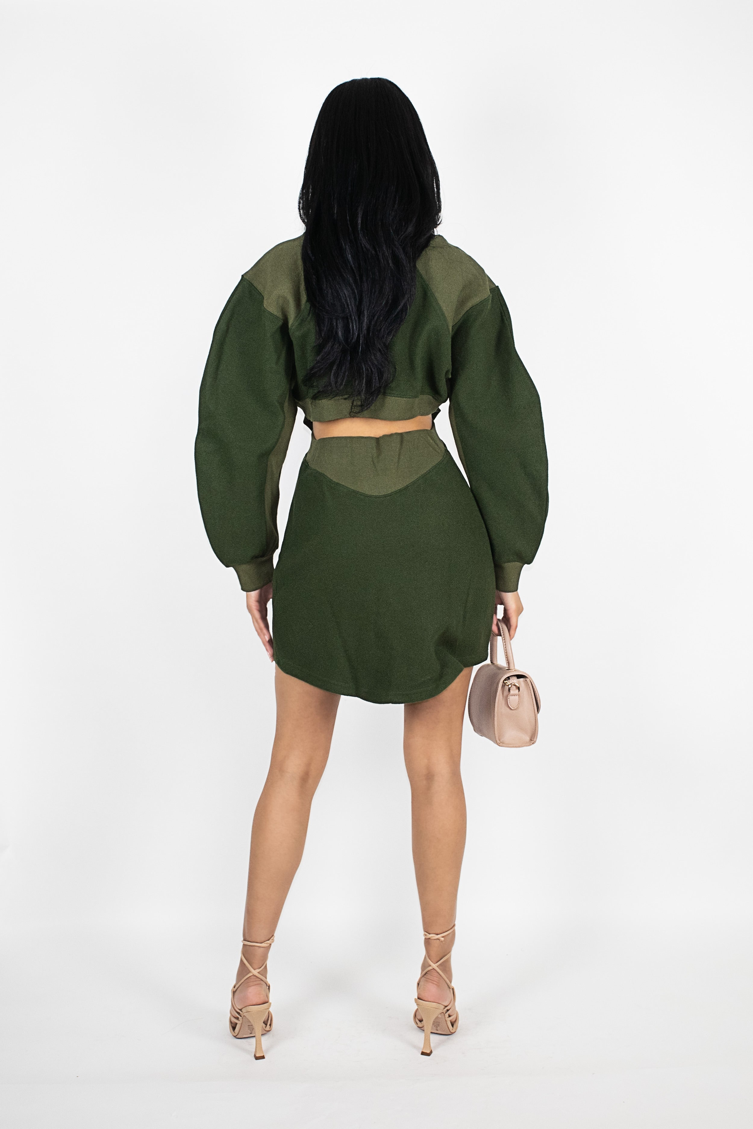 olive green sweatshirt dress Olive Green Dress - Mini Sweater Dress - Hooded Sweater Dress