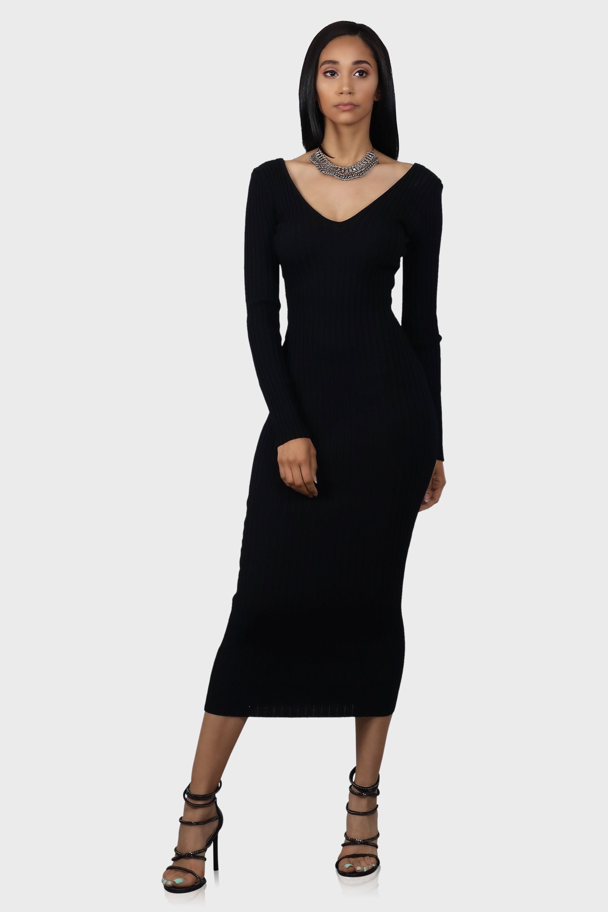 Black Sweater Dress | Modern Minx Black / S Black Sweater Dress | Modern Minx Black / S