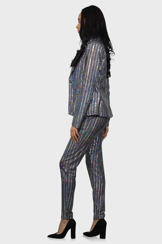 sequin blazer silver side