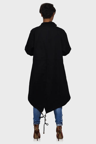 Womens Utility Jacket Black back