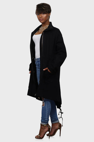 Womens Utility Jacket Black side